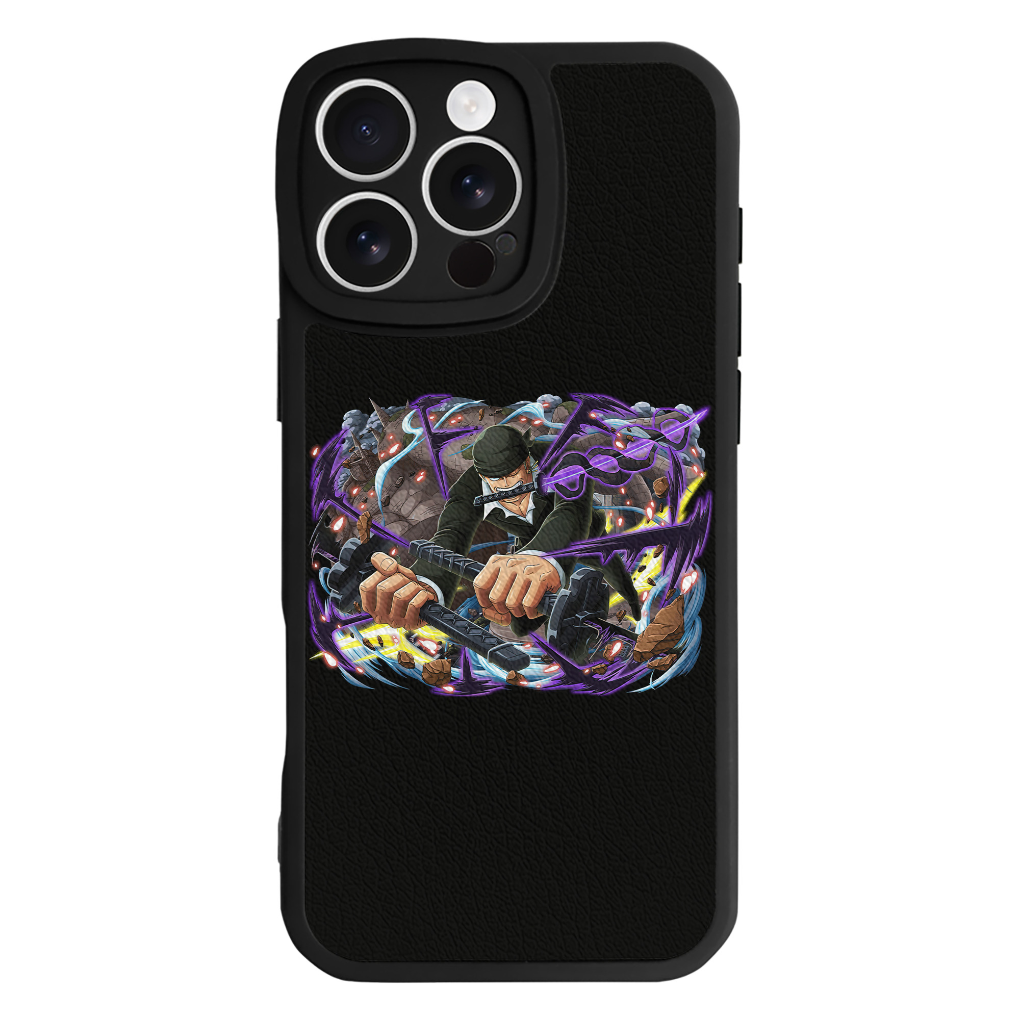 （画像用） ワンピース ロロノア・ゾロ ONE PIECE Roronoa Zoro 【iPhone 16シリーズ対応】シリコンスマホケース（レザー調） 材質：シリコン